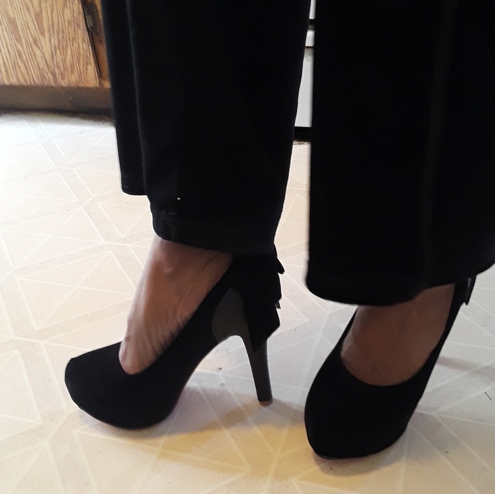 Suede & Leather stiletto